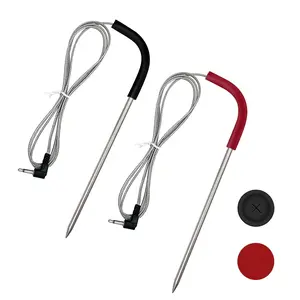 2-Pack Meat  Replacement for Pit Boss Pellet Grills and Smokers, 3.5 mm Plug  Probes with 2 Pack Probe Grommets