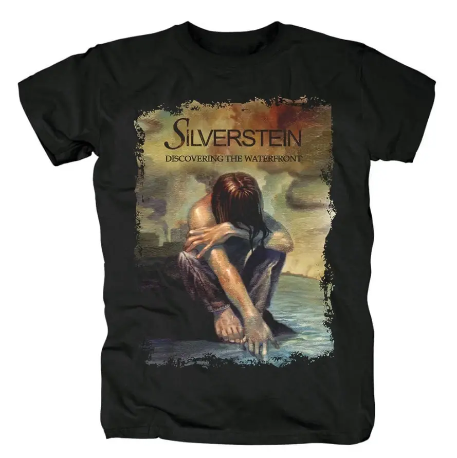 Silverstein Discovering The WaterFront Collection Tour Shirt, Unisex Cotton One Side T-Shirt Fabric Menswear