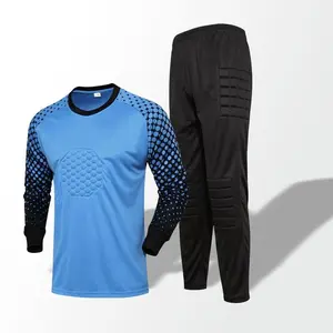 Football Goalkeeper Kit Adult Kids Long Sleeve Foam Padded Match Training Goalkeeper Jersey