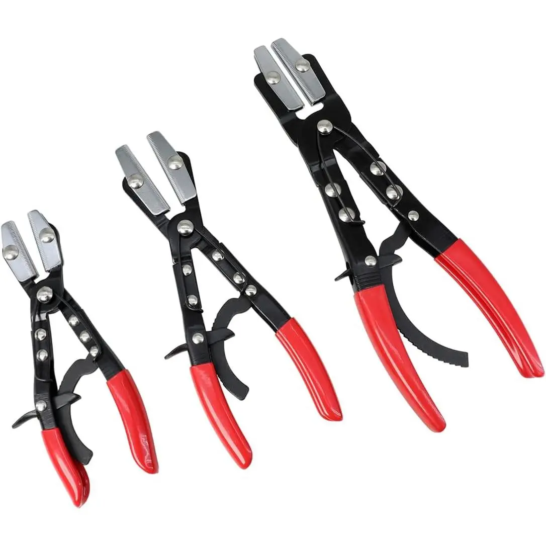 Flexible Hose Pinch Pliers Set - 8in, 10in, 12in Hand Tools for Automotive Radiator Coolant Line Maintenance, Free Up Your Hands, With Manufacturer Warranty