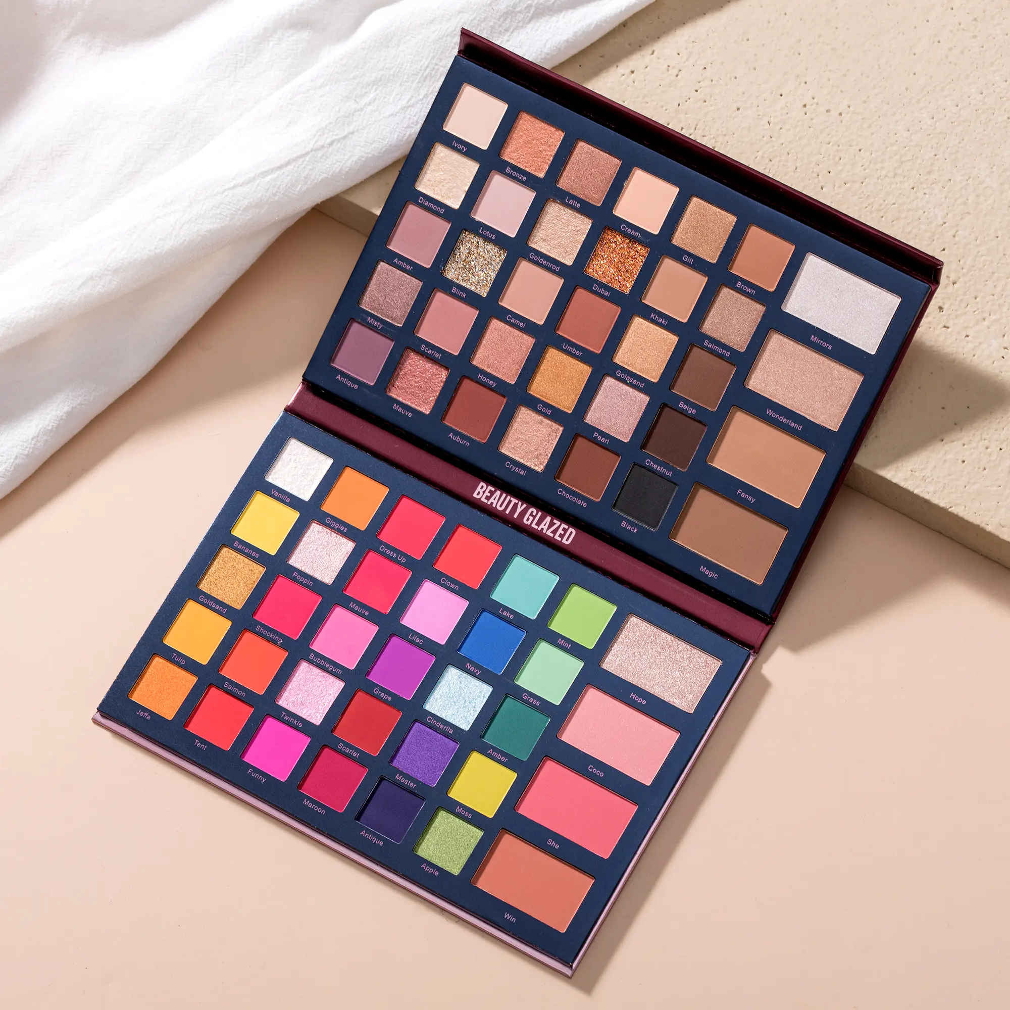 Beauty Glazed Ultimate All-in-One Face Palette - 68 Color Matte & Shimmer Eyeshadows + Blush, Contour & Highlighter - Professional Full Makeup Kit,High Pigment, Long-Lasting, Waterproof Makeup