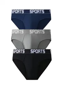 3 Pack Men's Triangle Underwear for Big and Tall Seamless Comfortable Soft Stylish Brief Polyester Blend Elastic Waistband Fashion Casual Beach Home