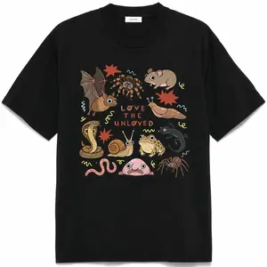 Women's Insect-Themed Breathable Cotton T-Shirt, Womenswear Tops