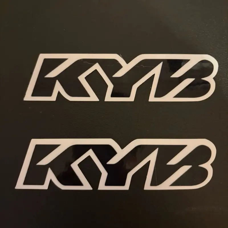 KYB (Set Of 2) Fork Decals, Black And White