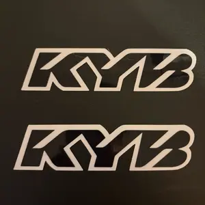 KYB (Set Of 2) Fork Decals, Black And White KYB (Set Of 2) Fork Decals, Black And White