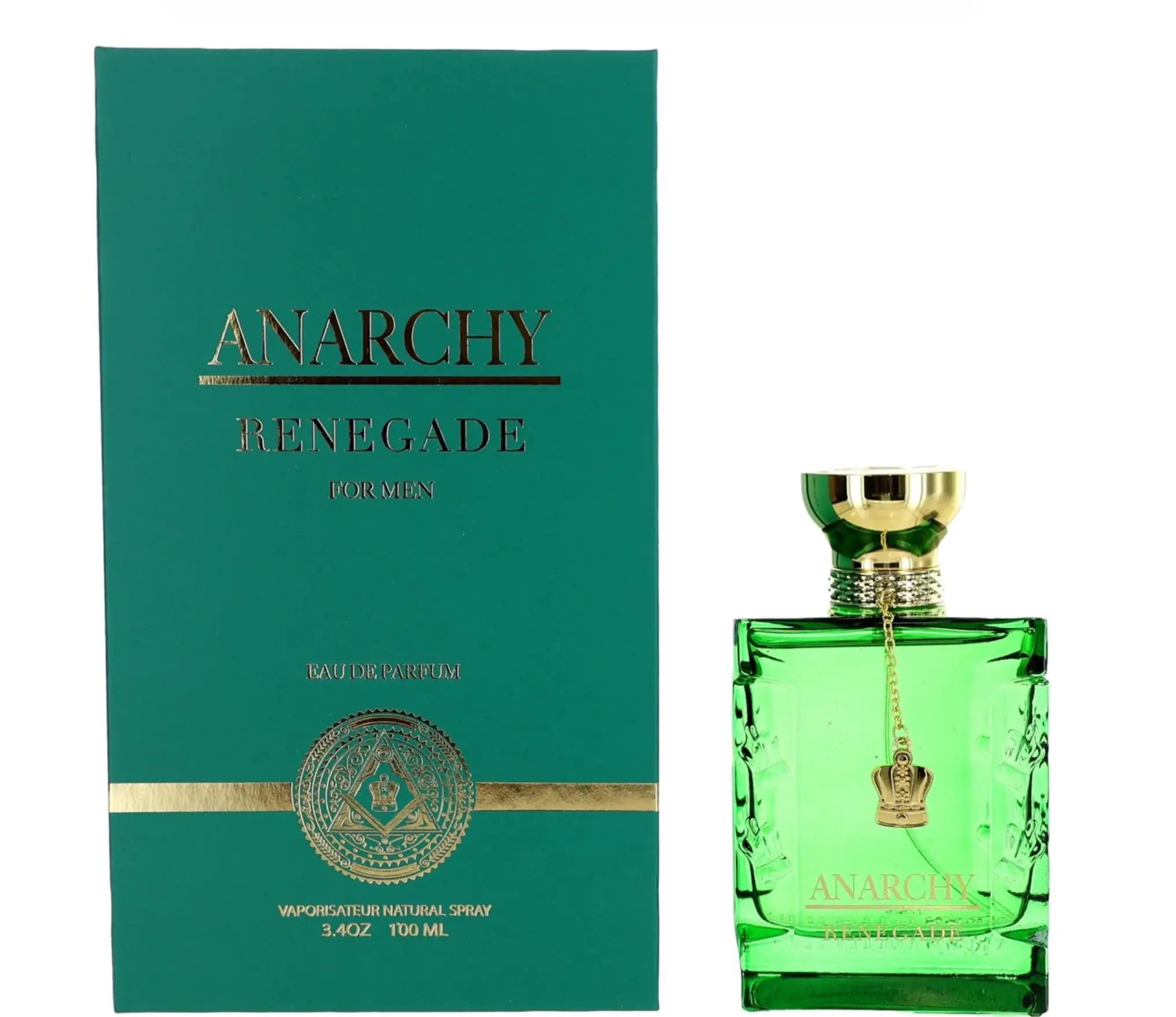 Macarena Anarchy Renegade Men's Eau de Parfum Spray, Tropical Fruity Amber with Passion Fruit and Vanilla, 3.4 fl oz / 100 mL