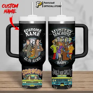 Personalized Custom Name Scooby Doo Scooby-Natural Join the Hunt Tumbler 20oz-40oz Stainless Steel, Double Wall Insulated, With Handle & Straw – Funny Gift for Scooby Doo Lovers & Fans
