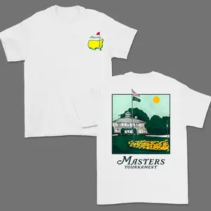 🎉   [Graphic tee] Masters Tournament 2025 Shirt, Vintage Cotton, Breathable Fabric, Classic Collar, Augusta Golf Club Menswear, Trendy Gift for Men and Women, graphic tees masters 2026 merch
