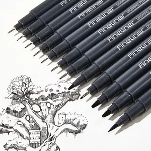 Fine Liner Drawing Pen Set, Waterproof Ink Pens with Multiple Nib Sizes for Sketching & Calligraphy, Ideal Supplies for Art Students, Art School Supplies