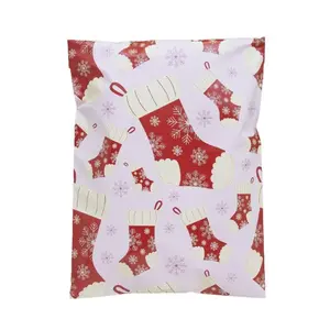 Christmas Stockings Poly Mailers Size 10x13 Holiday Shipping Bags