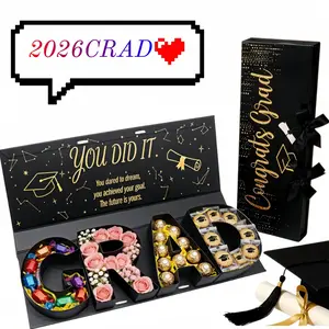 2026 Graduation Party Gift Box, Creative DIY Graduation Gift Packaging Box with Filling, Graduation Party Candy Box, Snack Box, Souvenir Gift Box, Congratulations to Classmates and Alumni Graduation Companion Gift Box, Graduation Gift Wrapping