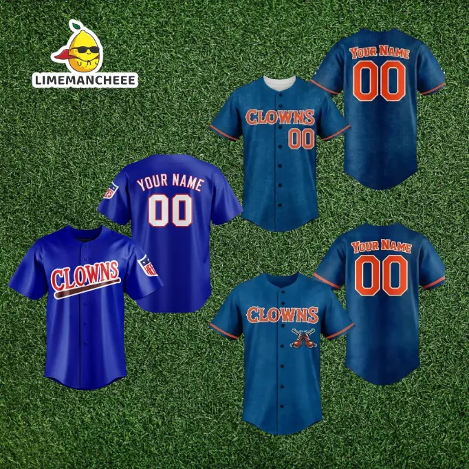 Custom name and number ClownsBaseball Jersey, Funny Bananas Jersey, Vintage  Jersey, Custom Team Name Number, Fan Gift