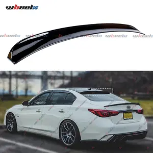 2014-2024 Infiniti Q50 Q50S – Rear Roof Spoiler & Rear Window Spoiler Body Kit| Gloss Black / Carbon Fiber Look| All Trims fathersdaygift fathersdaygift