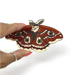 Clarice Moth Hair Clip - Hand Made Extra Large Claw Clip in Autumn Tones Fashion Hair Accessory 4.5"L x 2.5"H x 1"W
