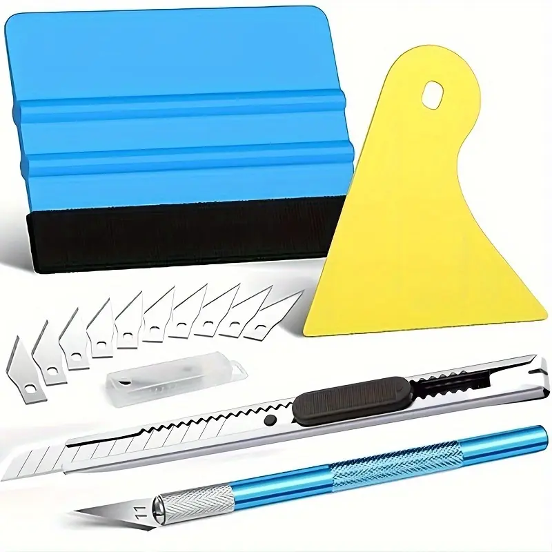 Professional Window Tint/Vinyl Wrap Kit with Static Cling – Ergonomic Tools for Easy, Bubble-Free Installation Tinting