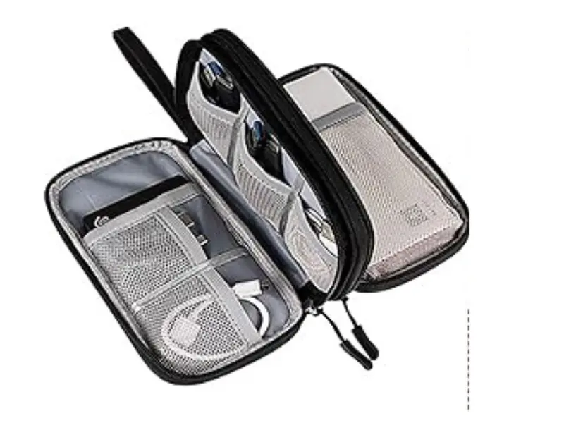 Electronics Accessories Organizer Pouch Bag, Travel Universal Organizer for Cable, Charger, Phone, SD Card, Business Travel Gadget Bag