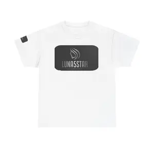 Unisex Heavy Cotton Tee with LUNA5STAR Design – Stylish Casual Wear, Gift for Friends, Summer Fashion, Yoga Top, Day-to-Day Tee