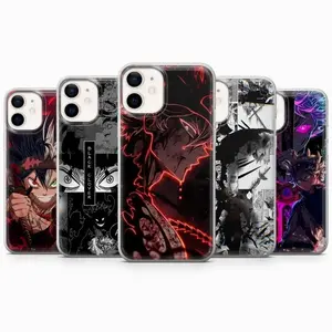 Black Clover Phone Case Asta Noelle Silva Cover Compatible with iPhone X, 11, 12, 13, 14, 15, 16, 17 Plus Pro Promax & SS Galaxy S21-25 Series