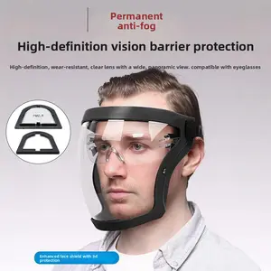 High-definition transparent protective face shield, anti-droplet, anti-dust, labor protection, cycling goggles, cross-border eyewear, direct sales from manufacturer.