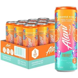 Alani Nu Energy Drink - Orange Kiss (12 Pack, 12 Fl Oz Each) Alani Energy Drink