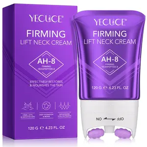 Yecuce Neck Firming Roller Cream 120g, Moisturizer, Deep Hydration & Repair, Suitable for Dry Rough Skin, Neck Care Massager Balm, Body Care