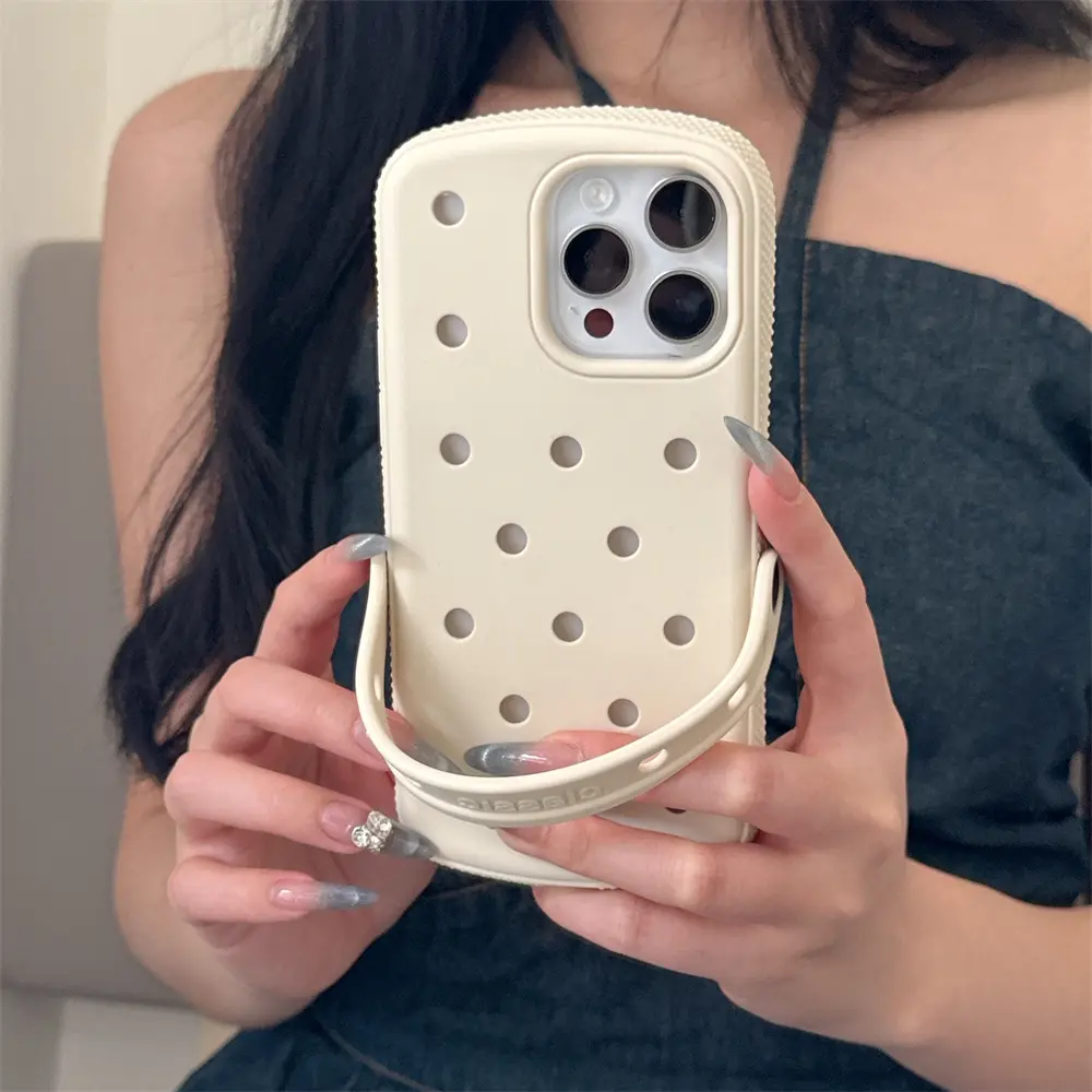 Wrist Strap Holder For  DIY Silicone Phone Case For iPhone 14 15 16 17 18 Pro Max Plus 13 Solid Color Matte Cover