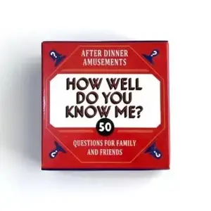 How Well Do You Know Me? 50 Question Cards for Family & Friends, Fun Conversation Starter & Icebreaker Game, Perfect for Game Nights, Party Table Game