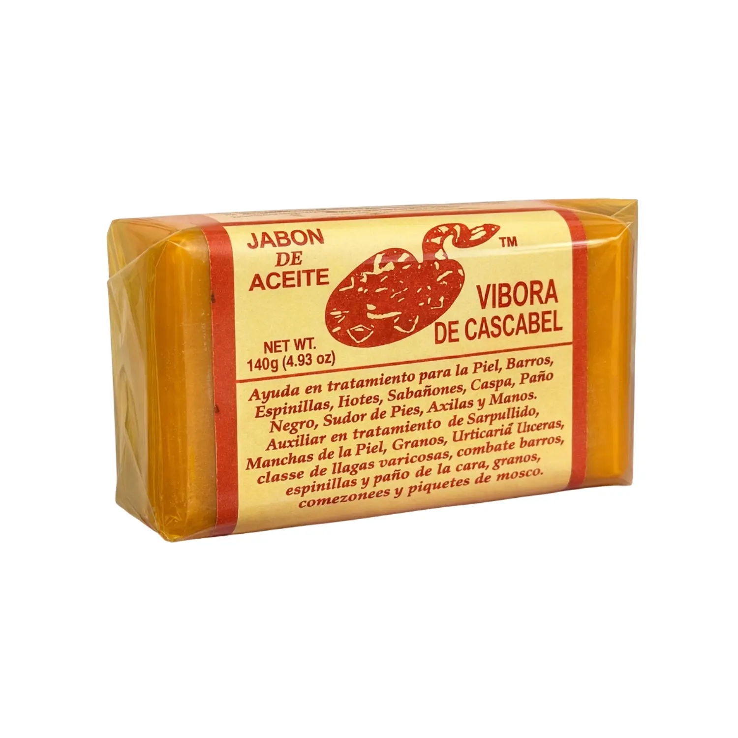 Jabon De Aceite Vibora De Cascabel Snake Oil Solid Soap (140g) - Alcohol-Free Mineral Antioxidant Facial Cleanser & Body Wash, Cleansing, Exfoliates Gently, Deep Cleanse, Pore Control for Adults (All Skin Types, 6 Months Shelf Life, Fresh Clean Feel)
