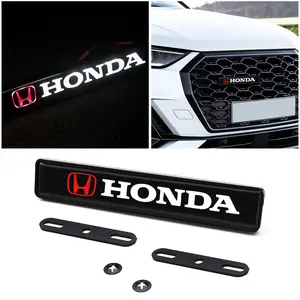 Car Decorative LED Front Grille Emblem Badge, Fits Honda Models, Automotive Accessories, Enhance Car Styling, Durable Material