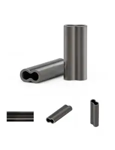 BLUEWING Fishing Crimps 100 Pieces Brass Crimping Loop Sleeve Double Barrel Fishing Line Crimp Sleeve Connectors