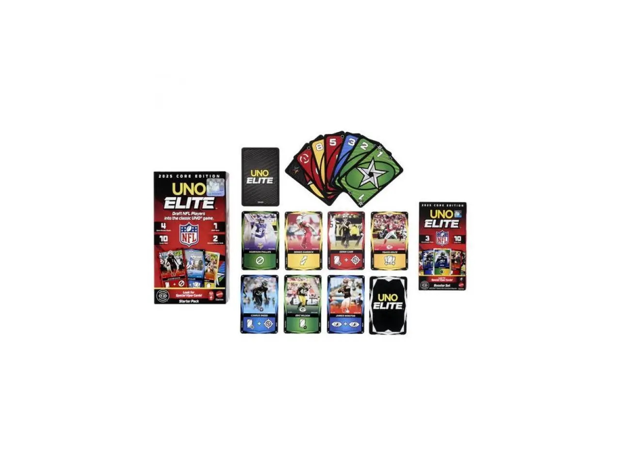 Mattel UNO Elite NFL 2025 Core Edition Booster Set