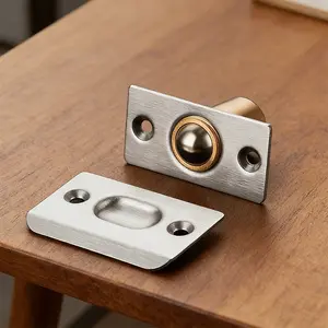 Door Ball Catch, Concealed Magnetic Door Catch, Stainless Steel Silent Ball Catch Door Closer for Home,Adjustable Fully Concealed Door Latches for Top of Door - Invisible Closet Door Hardware Replacement for Closet Doors,Cabinets,Cabinet Door,Easy Install