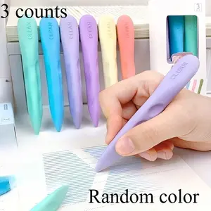 3-Piece Set Colorful Macaron Hole Erasers, Pencil Eraser Kit, Clean Without Marks, Ideal for Art Supplies & Stationery