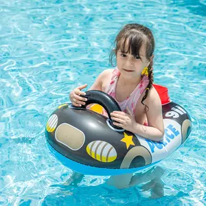 Auspicious Rain Baby Pool Float with Cartoon Airplane Police Car Fire Truck Design Safe Seat Float for Toddlers Cute Vehicle Inflatable Swimming Floaty for Beach Pool Lake Water Play Summer Fun Baby Float Toys