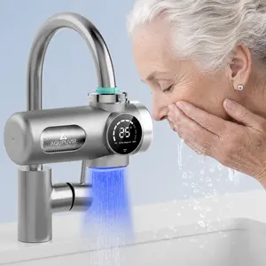 AQUPUVIR UV Faucet LED Water Filter for Kitchen Sink – NSF Certified Tap Water Purifier, Reduces Chlorine & Heavy Metals, Pressurized Soft Water Flow, Easy Install, Silver, Outdoorfun