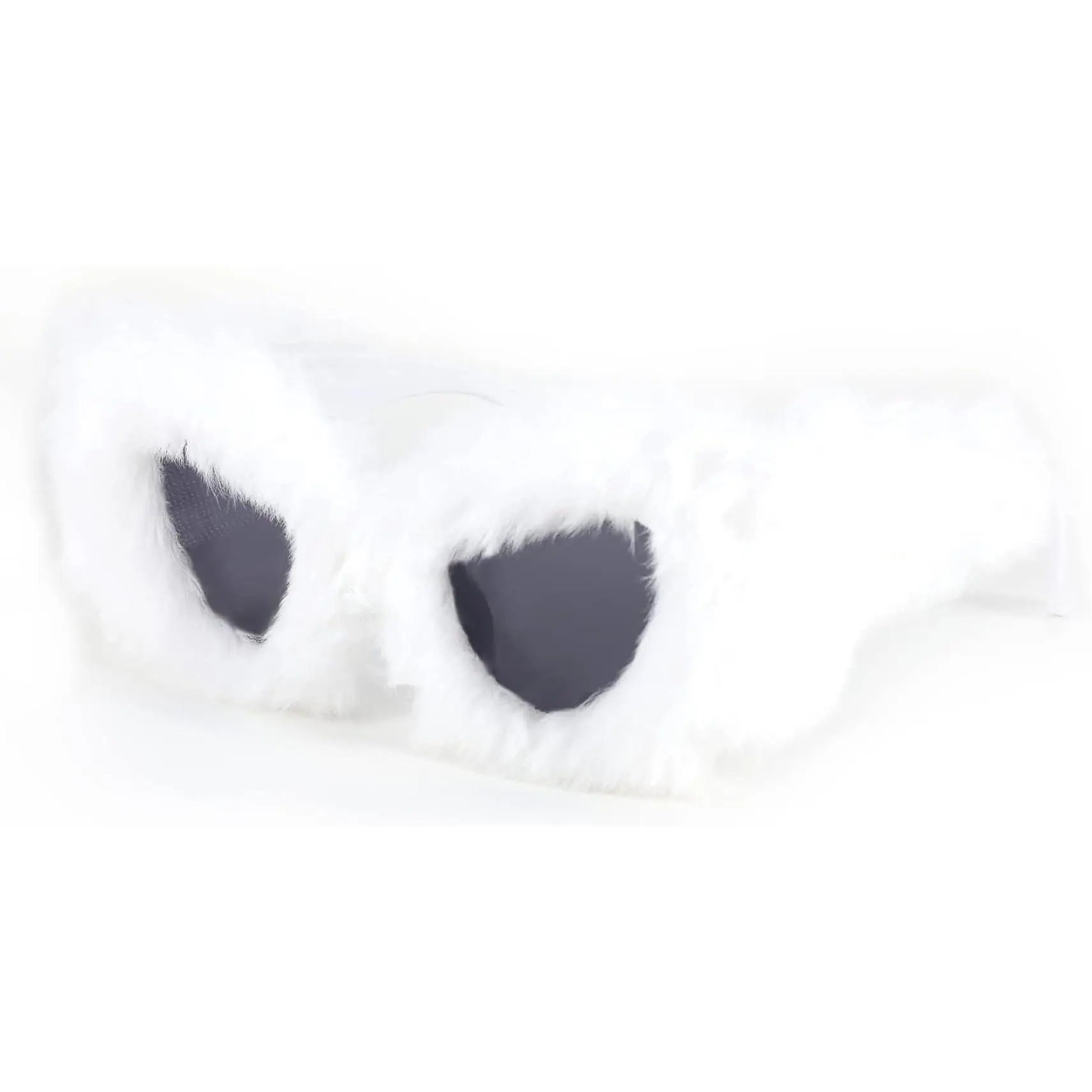 FEISEDY Women's Plush Fuzzy Cat Eye Sunglasses - Punk Soft Velvet Comfortable Shades, Handmade Ladies Eyewear for Party Masquerade, Fashion Accessories, Ideal Gift B2877