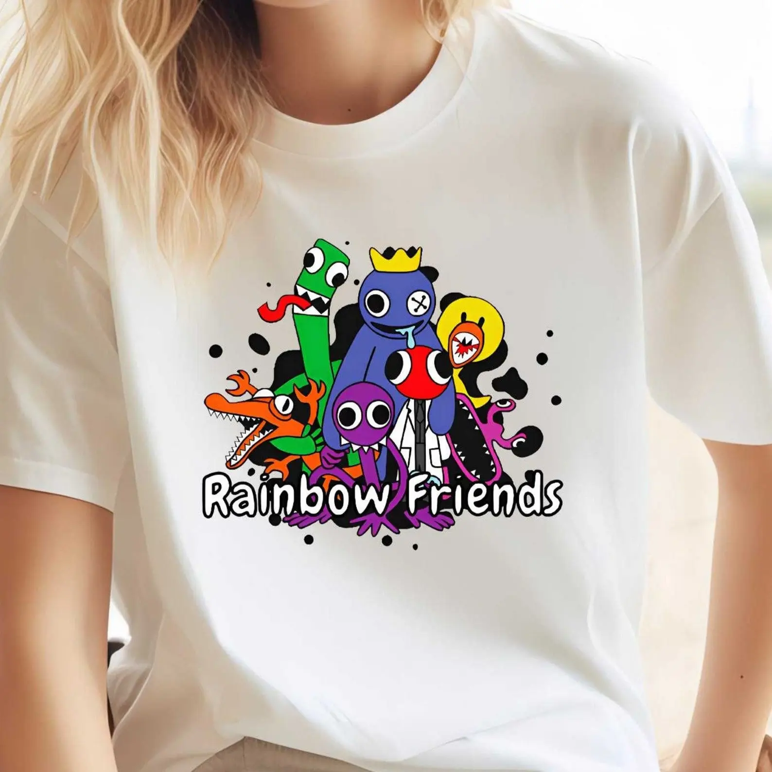 Rainbow Friends and Adults Birthday T-Shirt, Family Matching Shirt, Personalized Gamer Rainbow Friends Shirt, Birthday Boy/Girl Tee
