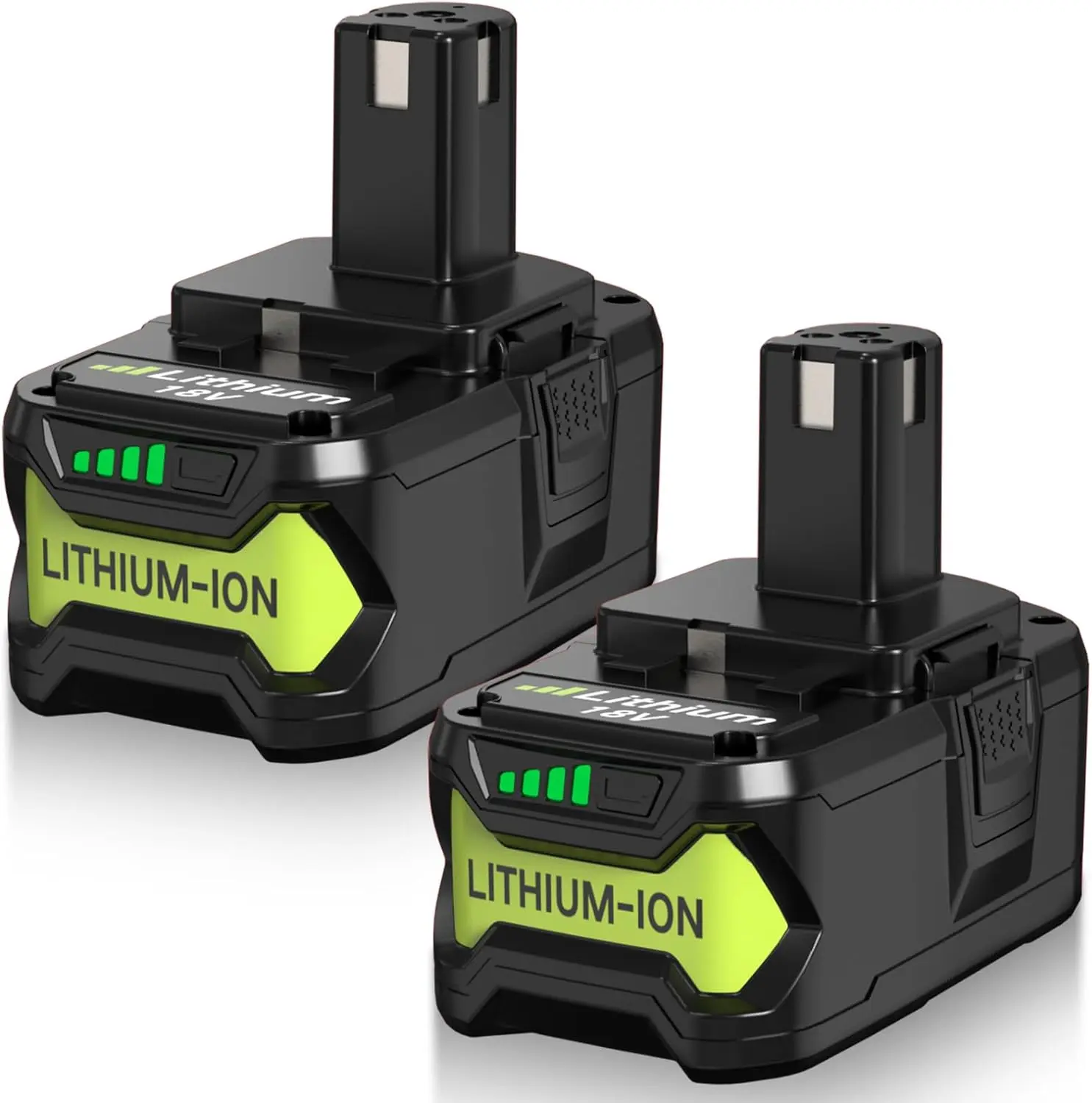 2 Packs 6.0Ah 18 Volt P108 Battery Replacement for Ryobi 18V Batteries Lithium ion P189 P190 P109 P107 P105 P104 P103 P102 P122 Power Tool
