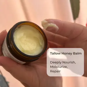 Handcrafted Tallow Honey Balm Natural Face Moisturizer Hydrating, Nourishes and Repair for Soft Radiant Skin Handcrafted Tallow Honey Balm Natural Face Moisturizer Hydrating, Nourishes and Repair for Soft Radiant Skin