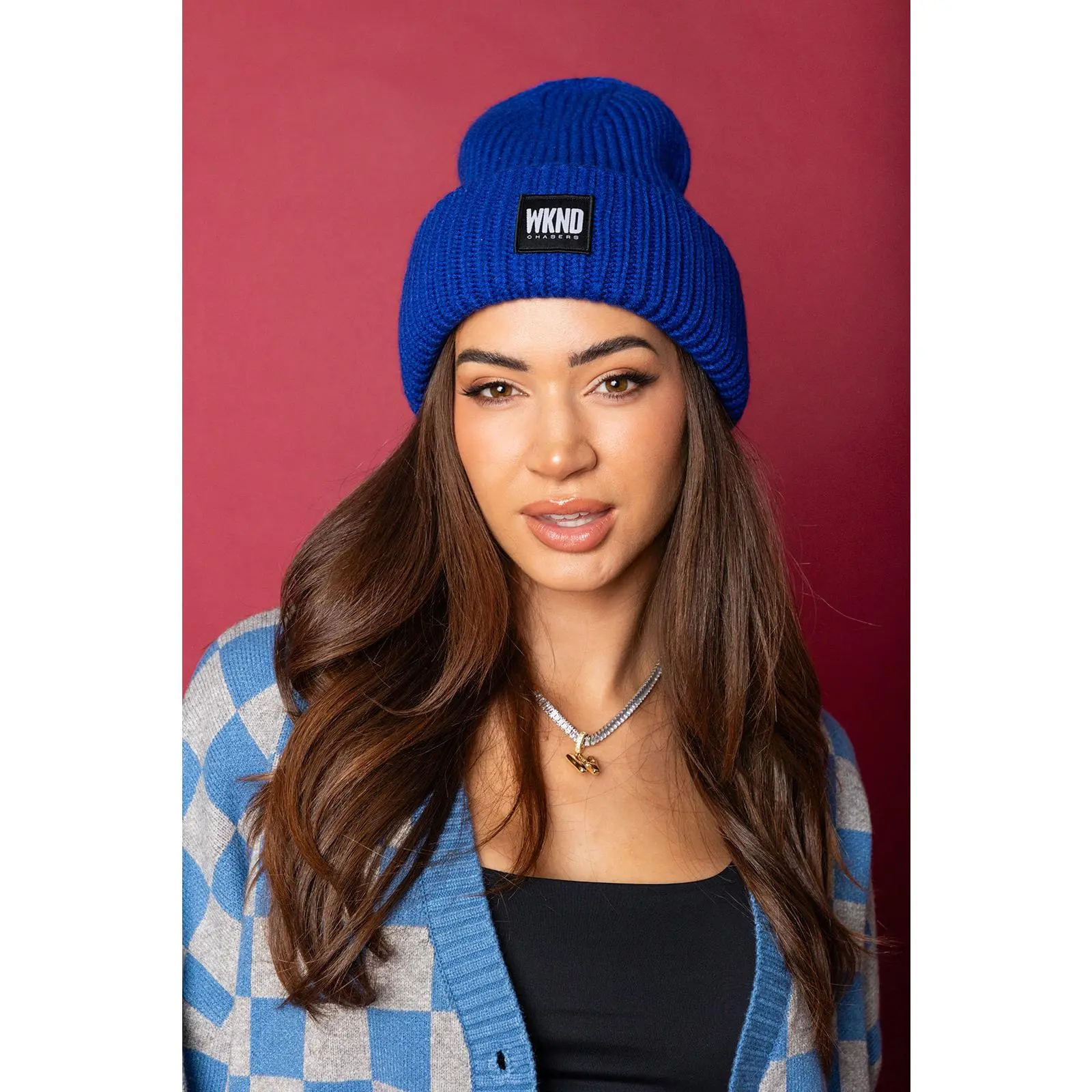 She's That Girl Knit Beanie - Blue She's That Girl Knit Beanie - Blue