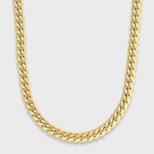IMPERIUM JEWELRY Unisex 5mm Gold Cuban Link Chain Style Necklace, High-End Gold Chain Necklace for Gifting, Chain Style Necklaces, Cuban Link Necklaces