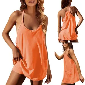 2025 Women's Summer Sleeveless Mini Dress Athletic Dress