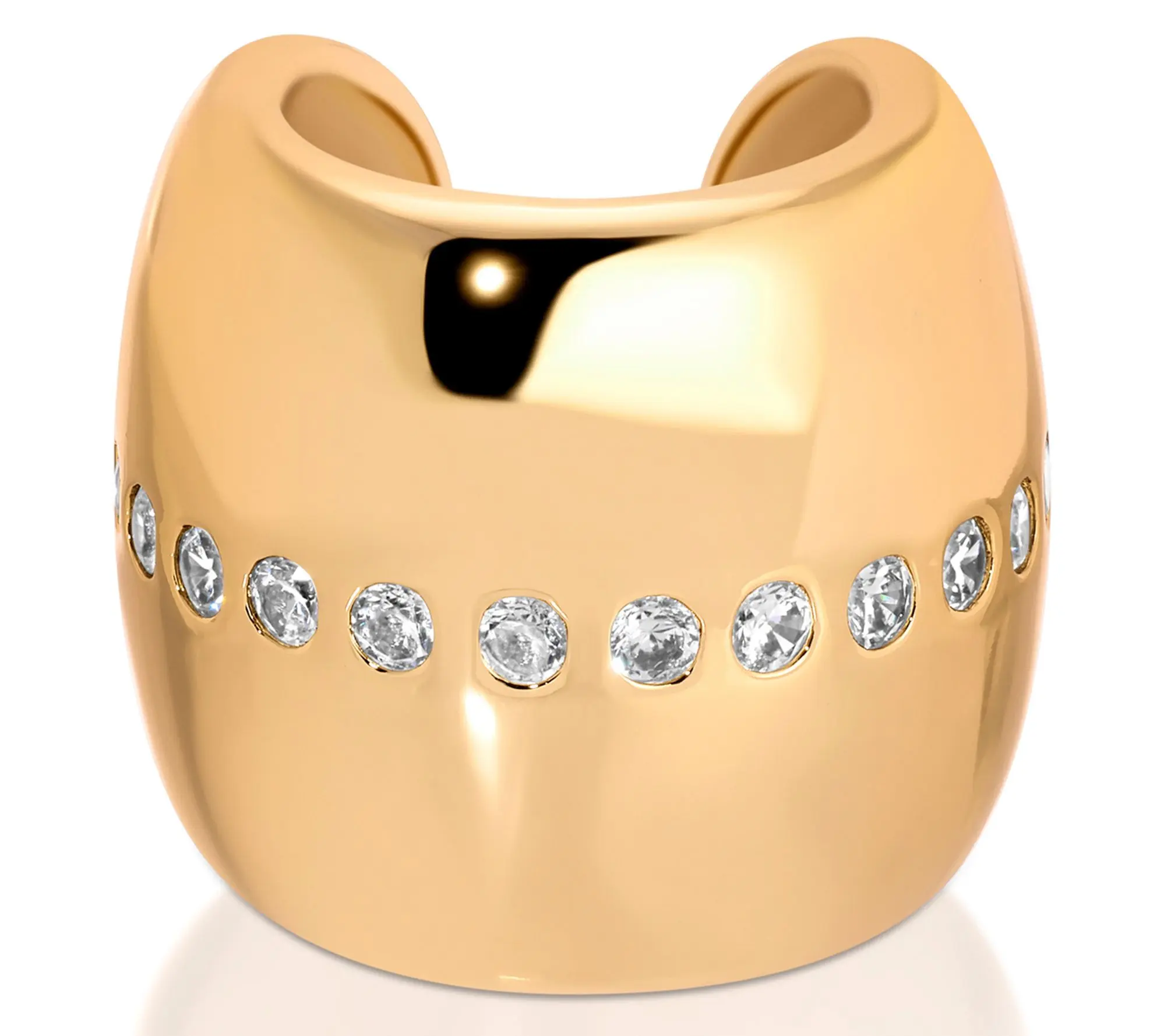 Ettika Center Crystal Line Chunky Ear Cuff Ettika Center Crystal Line Chunky Ear Cuff