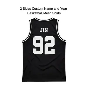 Custom Name and Year Basketball Mesh Shirt, 2 Sides Bangtan Comeback 2026 Mesh Basketball Jersey for Fans Men Women, Arirang Print Jersey for Kpop Fans, Concert Trendy Perfect Gift