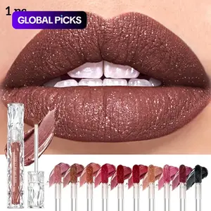 Waterproof Diamond Shimmer Glitter Lipgloss, Matte Liquid Lipstick & Shiny Pearl Lip Glaze, Long-Lasting Lip Tint Cosmetic for Women #GLOBAL PICKS