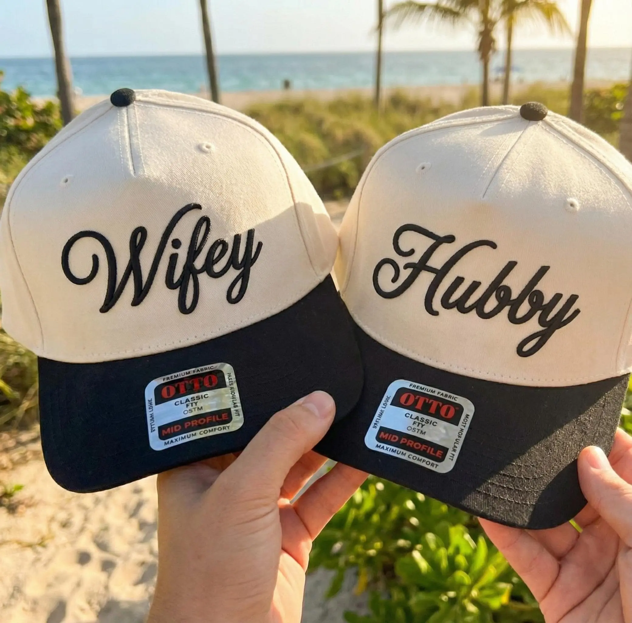 Wifey and Hubby Hat Set - Unisex Hat- Couple Hat