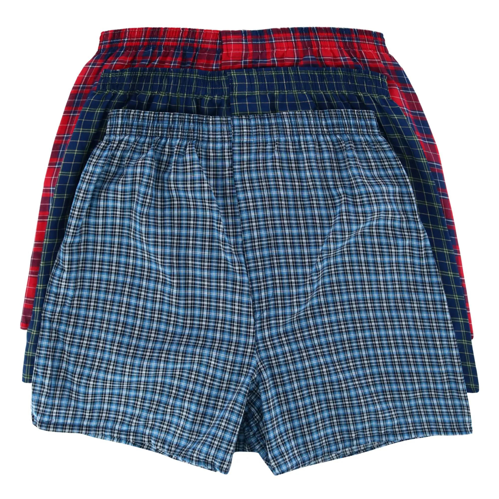 Fruit of the Loom Men's Plaid Tartan Boxer Underwear (3 Pack), Boxers, Menswear, Checked
