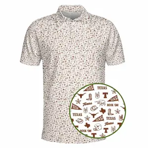 Men's Texas Gameday Polo Classic Collegiate Performance Fit with Breathable Comfort and Bold Team Spirit