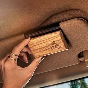 Joytutus Summervibes-Wood Car Air Diffuser Premium Wood Texture Sun Visor Decoration Clip-on Car Fragrance Set Odor Remover Accessory Universal Fit Brown,summervibes
