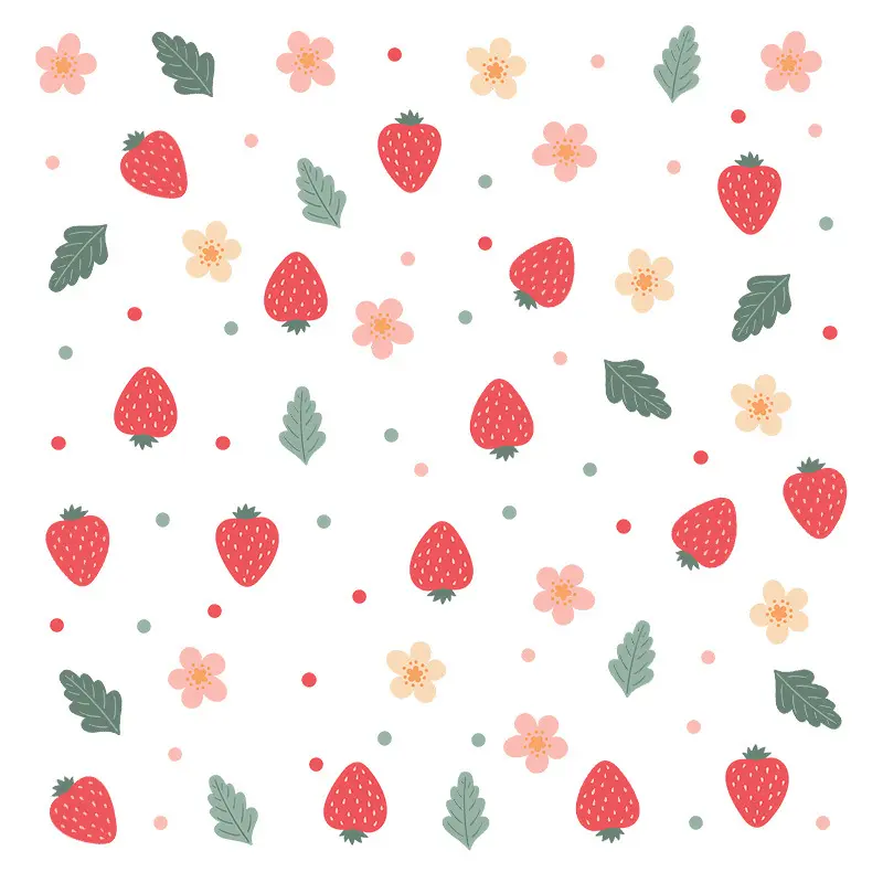 Boho Strawberry Wall Decals Stickers for Bedroom Art, Living Room, Refrigerator Stickers Window stickers, DIY Home Decoration (Waterproof)